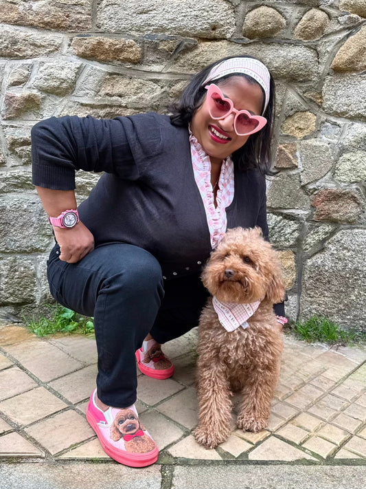 Matchy Bandana / Bandeau Vichy fleurs