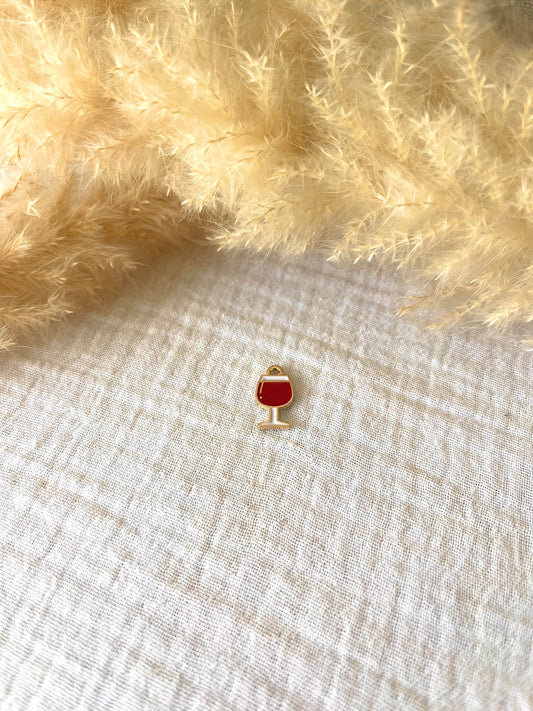 Pendentif verre de vin rouge