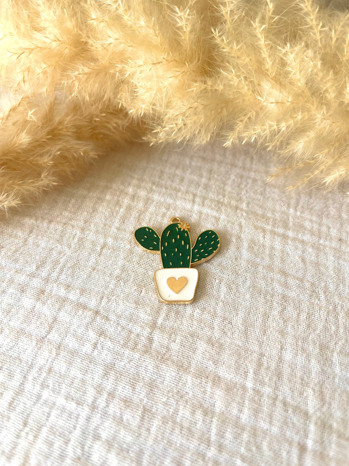 Pendentif cactus coeur