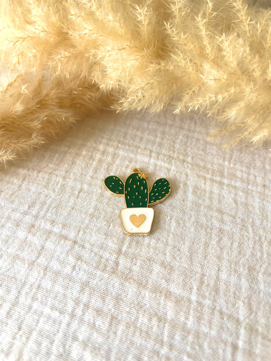 Pendentif cactus coeur